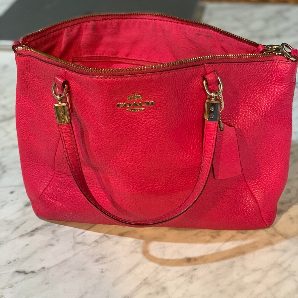 pink coach handbag